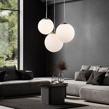 Pendelleuchte Esszimmerleuchte Kugellampe LED Hängelampe 3 Flammig Glas D 51,5cm