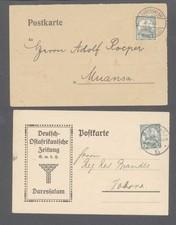 Deutsch-Ostafrika,2 Postkarten der Dt-Ostafrikanische Zeitung   (3644)