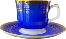 Mokkatasse Sammeltasse Bavaria  Porzellan BAREUTHER Vitrinen Gold 100 Jahre 1966