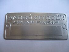 Typenschild Citroen Alu-