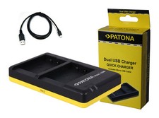 Doppel- Dual-Ladegerät für Panasonic Lumix DC-TZ202, -GX9, TZ96-EG - DMW-BLG10-E