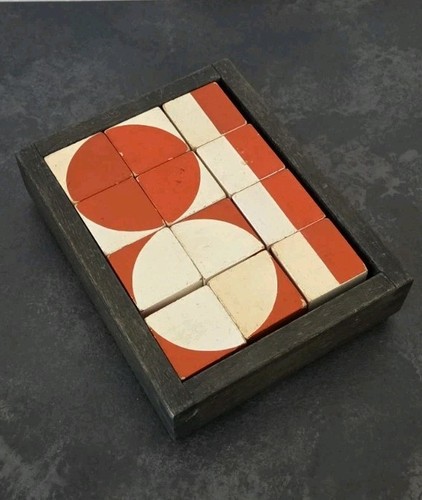 Vintage holz design legespiel - vintage,