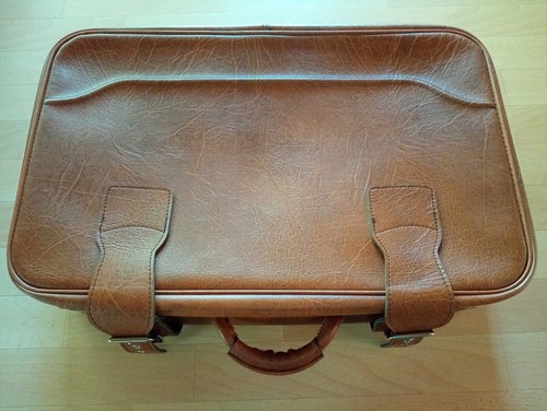 Koffer leder hellbraun - koffer,