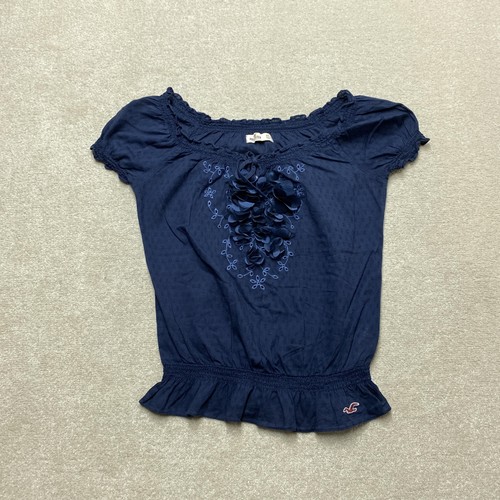 Hollister bluse damen blau - bluse,