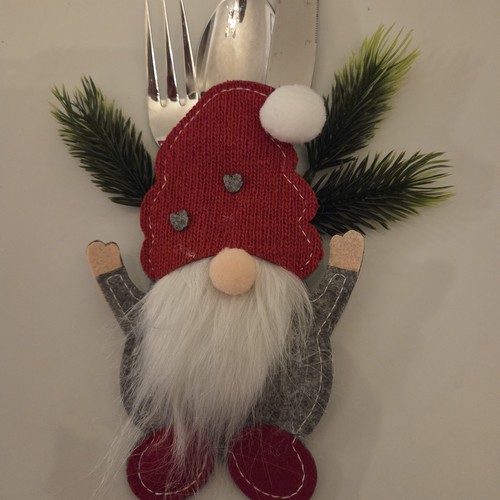 Weihnachtsdeko bestecktasche - weihnachtsdeko,