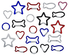 Karabinerhaken Herz Rund Stern Knochen Fisch Schlüsselanhänger Schnapphaken Alu