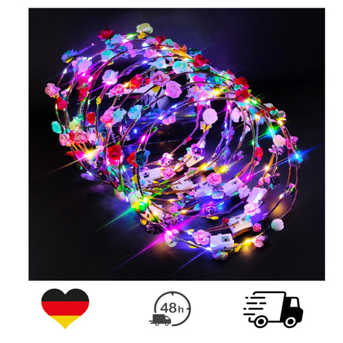 Led blumenkranz stirnband - blumenkranz, 12