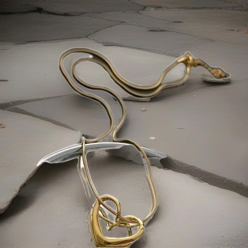 Goldene herz halskette - goldene,