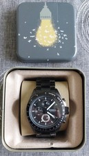 Fossil Decker CH2601 Analog Herren Armbanduhr Quartz, Schwarz mit Uhrenbox