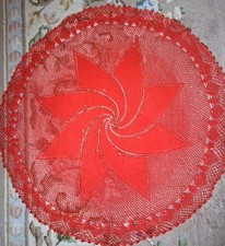 Weihnachtsdecke rund rot