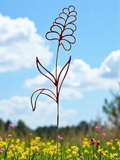 Gartenstecker Blume Metall 135 cm Edelrost-Optik Gartendekoration rostige Deko