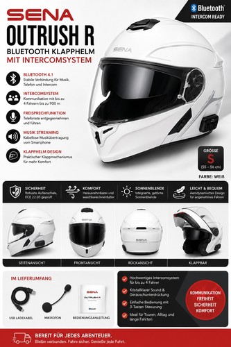 Motorradhelm sena outrush - outrush, r