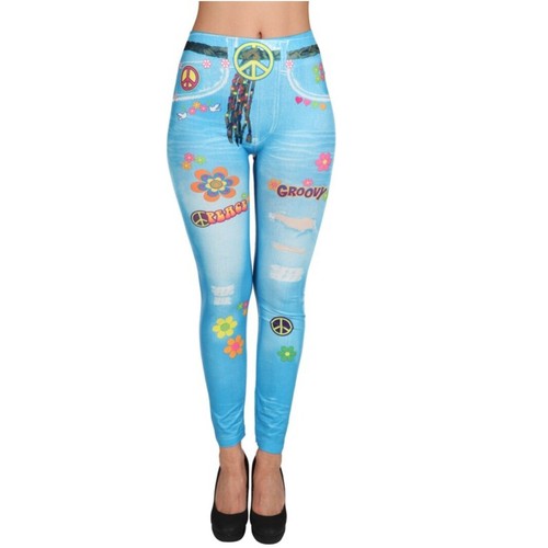 Hippie leggings damen blau - damen,