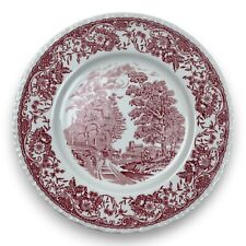 Olde England Royal Tudor Ware Teller - Staffordshire England, rot  20cm Vintage