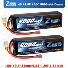 2x Zeee 14.8V 9000mAh 4S Lipo