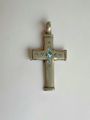 Kreuz anhänger strasssteine - kreuz,