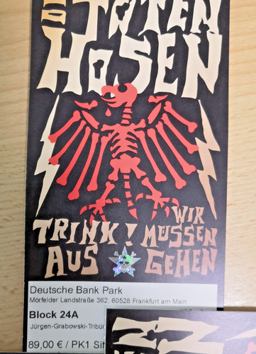 Sitzplatz ticket die toten - x,