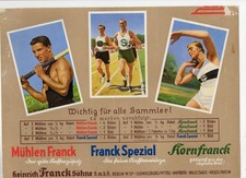 Reklame Blatt Mühlen Franck Söhne Berlin Kaffee Sammelbilder Werbung