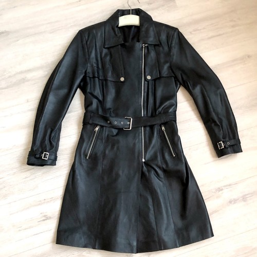 Trenchcoat echtleder lammnappa - trenchcoat,