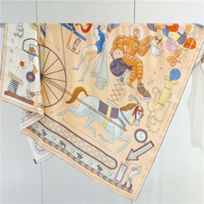 Teatime Print reiner Köper Seide Halstuch Schal großer quadratischer Schal 53"