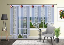 Fertiggardine Gardinen Set Vorhänge Schiebegardine Flächenvorhang KräuselbandHEX