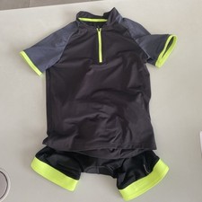 Radtrikot Set Kinder G140 /146 Gelb Schwarz Gebraucht 