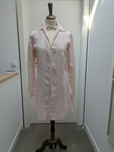 0039 italy longbluse leinen - longbluse,