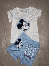 Jungen Set 92-98 Mickey Mouse Für 2-3 Jährige Weiß Blau Outfit T Shirt -Hose