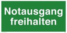 Fluchtweg Notausgang Schild