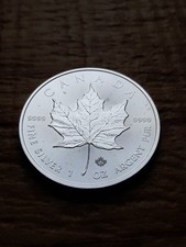 Silber Münze 5 Dollar 2015 Canada 1 oz Unze Feinsilber 999 Maple Leaf