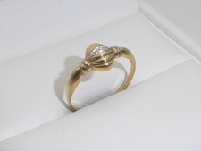 375 Gold Ring 9K Gelbgold Goldring Diamant Verlobungsring RG 58 - 18,4 mm 9567