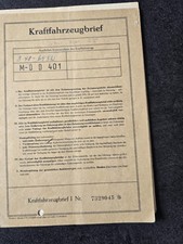 BMW 501 8 Zyl. 93 PS 1955 Fahrzeugschein Sammlung 2