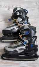 Nijdam-Schlittschuhe, Gr.38-41,  silber-schwarz