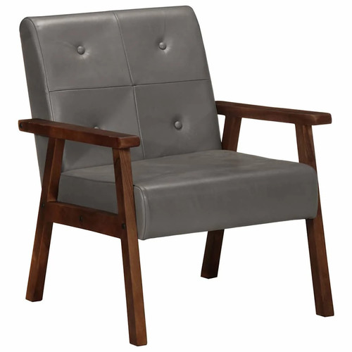 Vidaxl sessel grau echtleder - vidaxl,