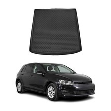 Kofferraummatte Kofferraumwanne für VW Golf mk7 Variant 2013-2020 Gummi Schwarz
