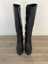 Buffalo London Stiefel High Heel Gr.40 Leder Schwarz 8cm Stilettoabsatz Getragen