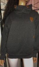 Sport classic Fashion Kapuzenpullover dunkel-grau Taschen sportlich Gr S/M