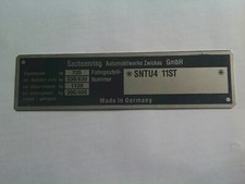 Nameplate ID plate plate IFA