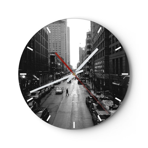 Modern wanduhr 30x30cm rund - modern,
