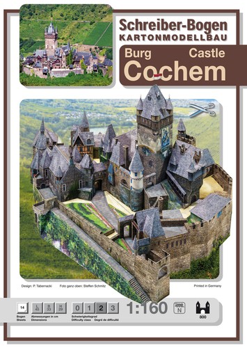 Kartonmodell burg cochem 160 - kartonmodell,