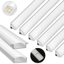 5M LED PROFIL ALUPROFIL ALU SCHIENE LEISTE PROFILE FÜR LED-STREIFEN ELOXIERT