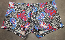 Herren Badeshort von HOM - schwarz mit Muster - Größe L