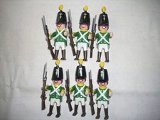 Playmobil Figuren 6 Garde Soldaten Grün Weiß passend zum Set 3859 Gefängnis