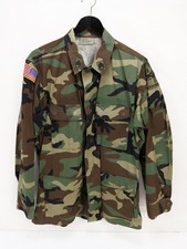 US Feldhemd Coat Woodland Camouflage Combat Old Ironsides Medium Long