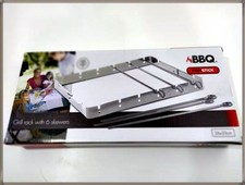 6 x Grillspieße BBQ Aufsatz Schaschlik-Spieße 26x33cm Grill-Gitter Fleischspieße