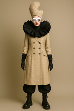 Haute Couture Blazer Mantel 60er Siegelstoff Wiesbaden 100% Seide Vintage 40/42