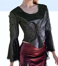 SamtBluse  Miederbluse Gothic