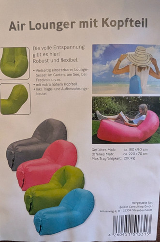 Air lounger mit kopfteil - air, /