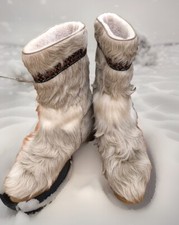 ?Damen Echtleder Lammfell Stiefel Vintage UK5,5 EU38,5