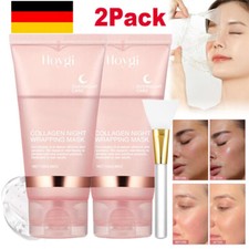 2 Stück Collagen Night Wrapping Mask, Koreanische Kollagen Maske für Gesicht